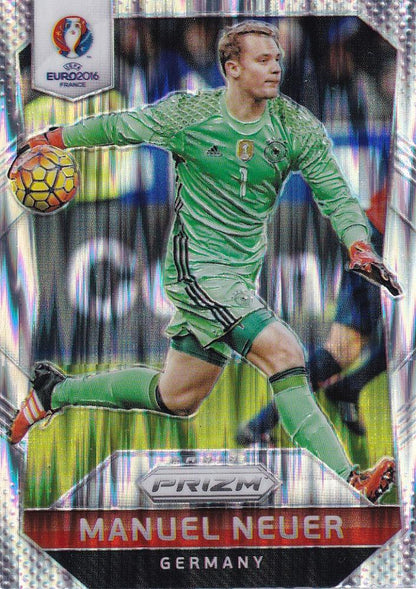 2016 Panini Prizm Euro Germany Manuel Neuer Base Flash Prizms Parallel Version trading card