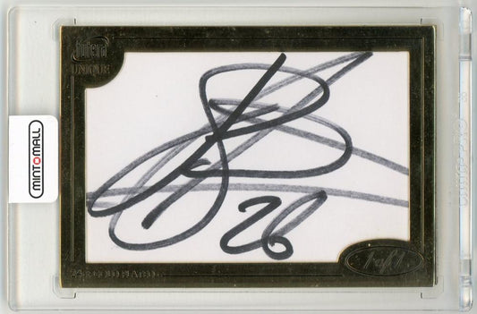 2016 Futera Unique World Football John Stones 1-of-1 autograph card with 24 karat gold signature from England