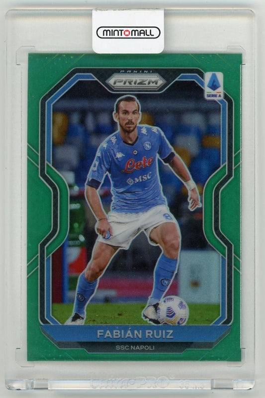 2020-21 PANINI Chronicles Prizm Serie A Green Prizm Parallel Fabian Ruiz 5 of 5 SSC Napoli football card
