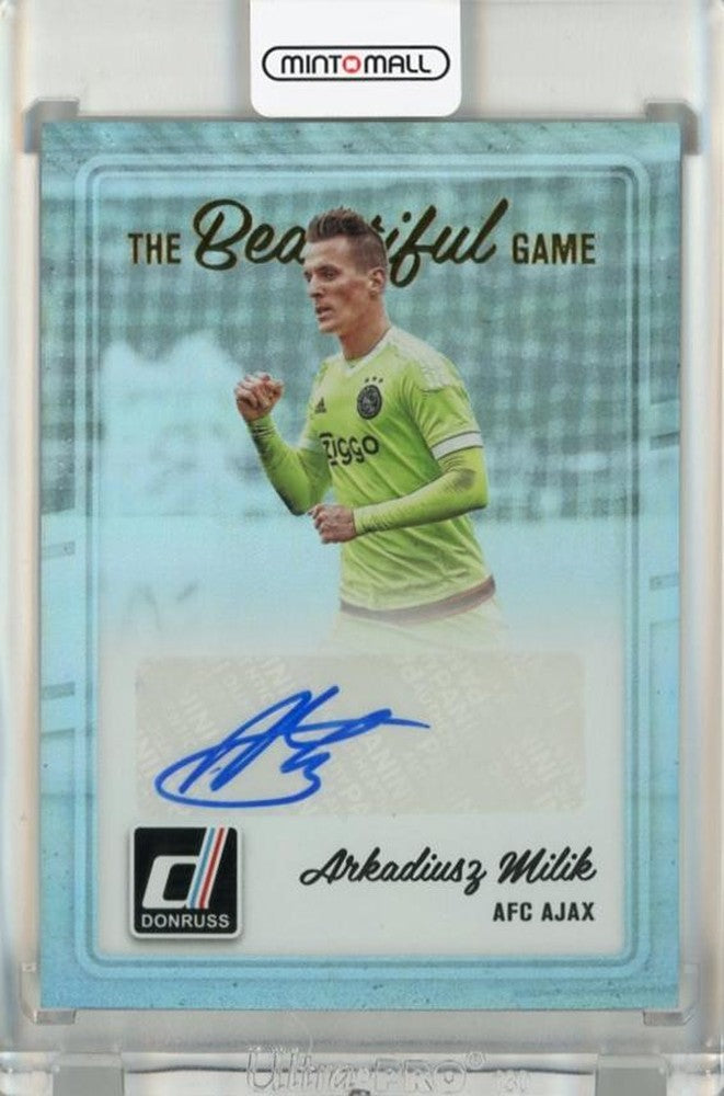 2016 Panini Donruss Arkadiusz Milik The Beautiful Game Autographs trading card #4 featuring autograph