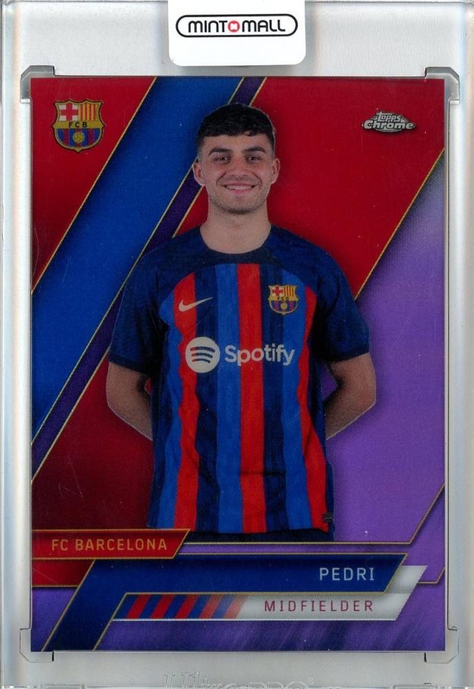 2022-23 TOPPS CHROME FC Barcelona Team Set Pedri Base Purple Refractor card #1505/15