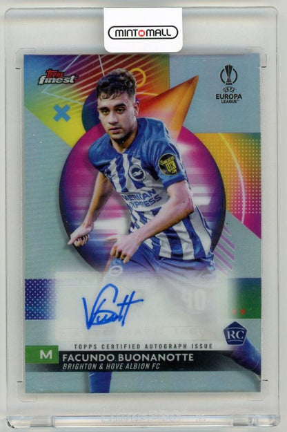 2023-24 Topps Finest UEFA Club Competitions Facundo Buonanotte autograph trading card featuring Brighton & Hove Albion FC