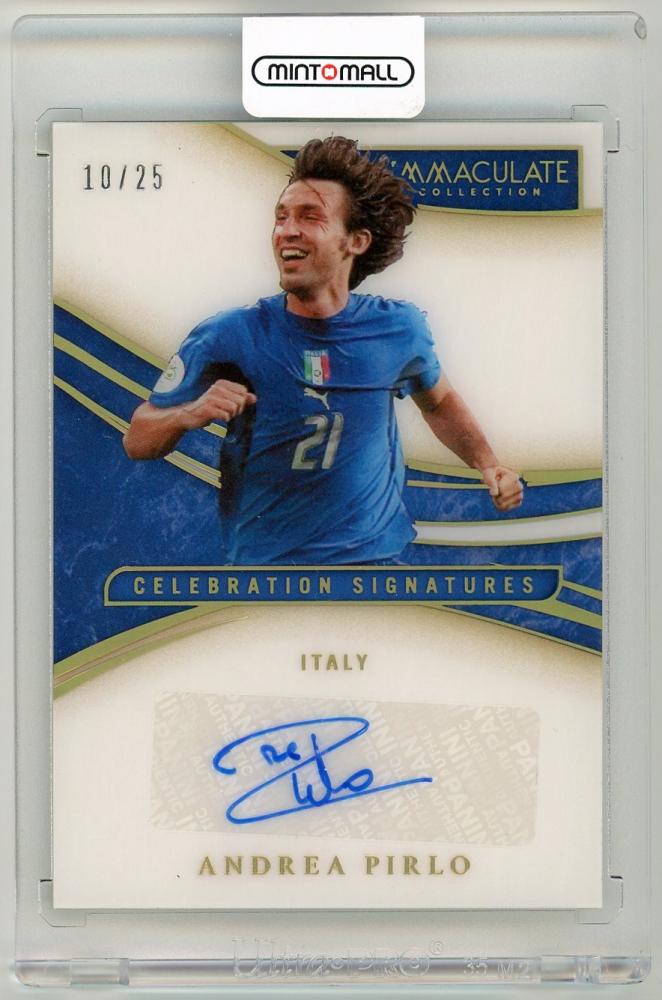 2020 Panini Immaculate Collection Andrea Pirlo Celebration Signatures card serial number 10/25 Italy