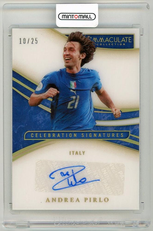 2020 Panini Immaculate Collection Andrea Pirlo Celebration Signatures card serial number 10/25 Italy