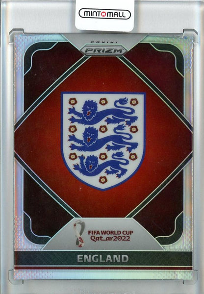 2022 Panini Prizm World Cup Qatar soccer card featuring England Team Badge number 9