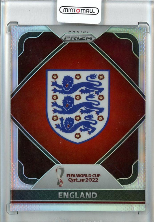 2022 Panini Prizm World Cup Qatar soccer card featuring England Team Badge number 9