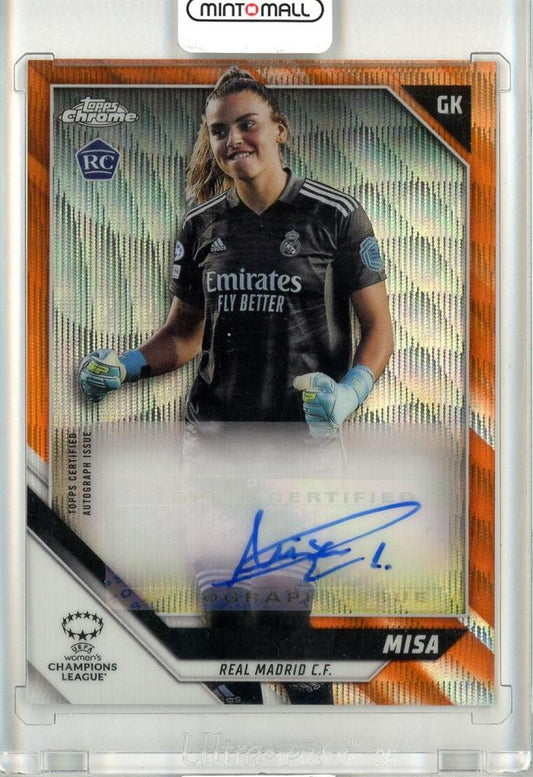 2021-22 Topps Chrome Women trading card featuring a female athlete from the Chrome Women series