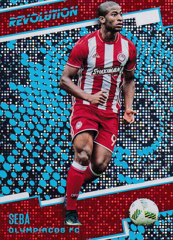 2017 Panini Revolution Olympiacos FC Seba Base Disco Parallel card number 15 out of 25