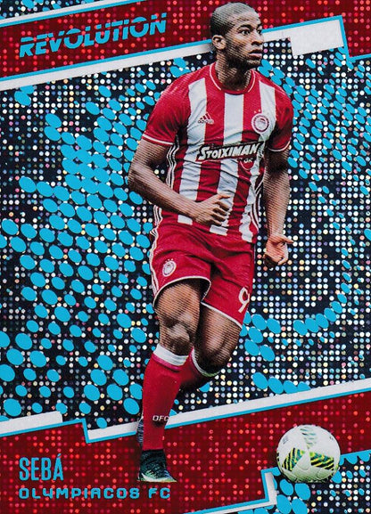 2017 Panini Revolution Olympiacos FC Seba Base Disco Parallel card number 15 out of 25