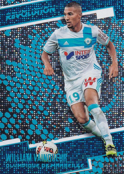 2017 Panini Revolution Olympique de Marseille William Vainqueur Base Disco parallel trading card 20 out of 25