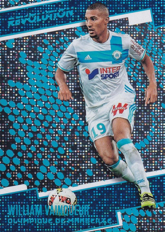 2017 Panini Revolution Olympique de Marseille William Vainqueur Base Disco parallel trading card 20 out of 25