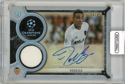 2018-19 Topps Museum Rodrigo Jersey Autographs trading card numbered 24 out of 45