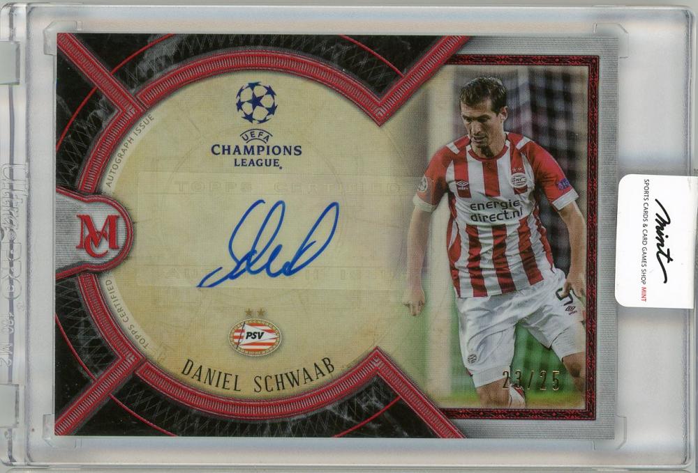 2018-19 Topps Museum Daniel Schwaab Autographs trading card numbered 23 out of 25