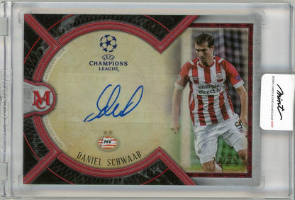 2018-19 Topps Museum Daniel Schwaab Autographs trading card numbered 23 out of 25
