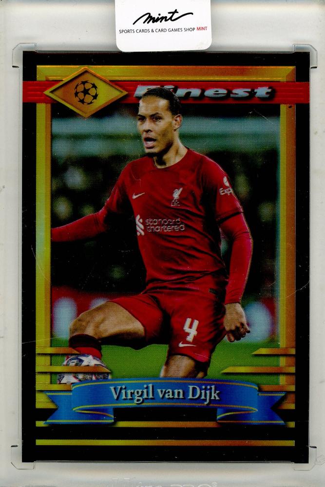 2023 Topps Finest Virgil Van Dijk trading card numbered 22 out of 25 in mint condition