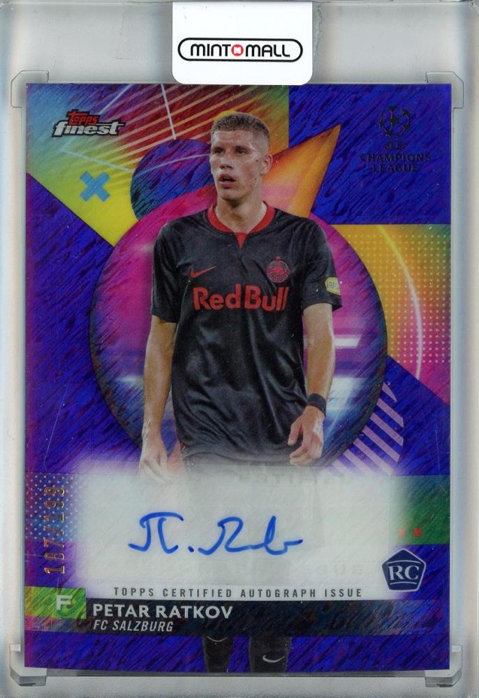 2023-24 Finest UEFA Club Competitions Petar Ratkov Purple Shimmer Autograph card #APR187/199 FC Salzburg