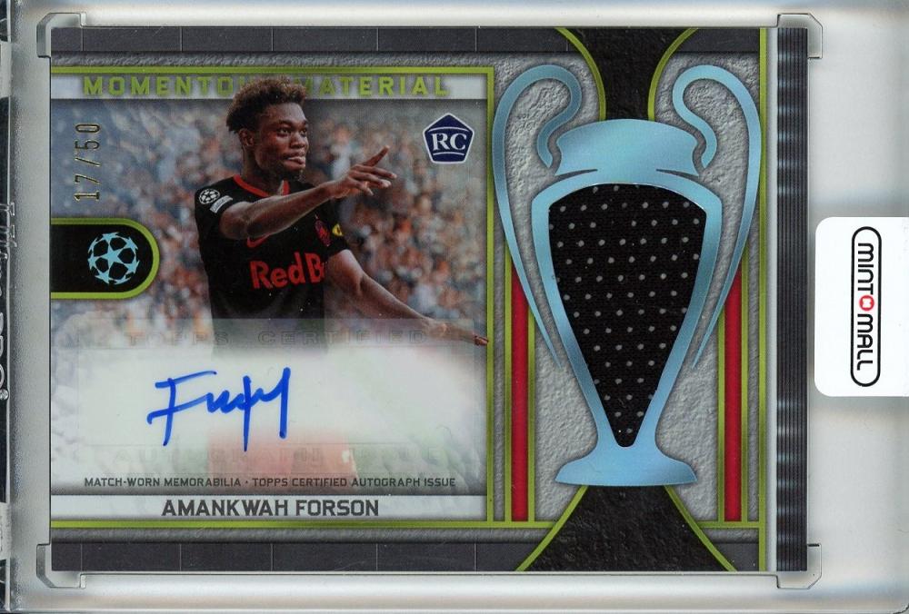 2023-24 Topps Museum Collection UEFA Champions League Amankwah Forson RC Jumbo Autograph Gold card #MMJA-AF17