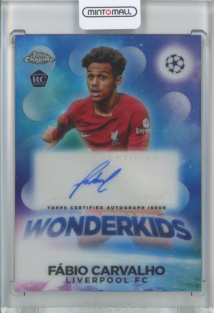 2022-23 Topps Chrome UEFA Club Competitions Fabio Carvalho rookie autograph card