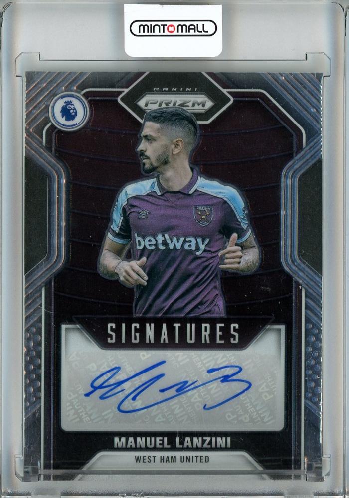 2021-22 Panini Prizm Premier League Soccer card Manuel Lanzini West Ham United Signatures #S-MLA