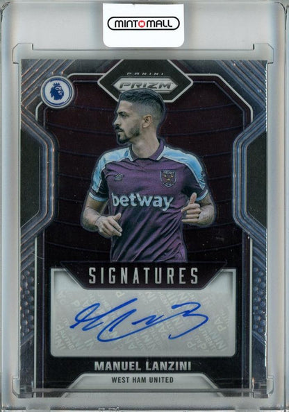 2021-22 Panini Prizm Premier League Soccer card Manuel Lanzini West Ham United Signatures #S-MLA