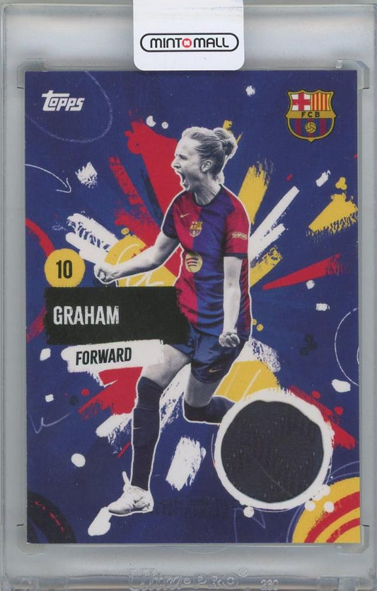 2024-25 TOPPS FC Barcelona Team Set Barca Rumba Relics featuring Caroline Graham Hansen collectible card