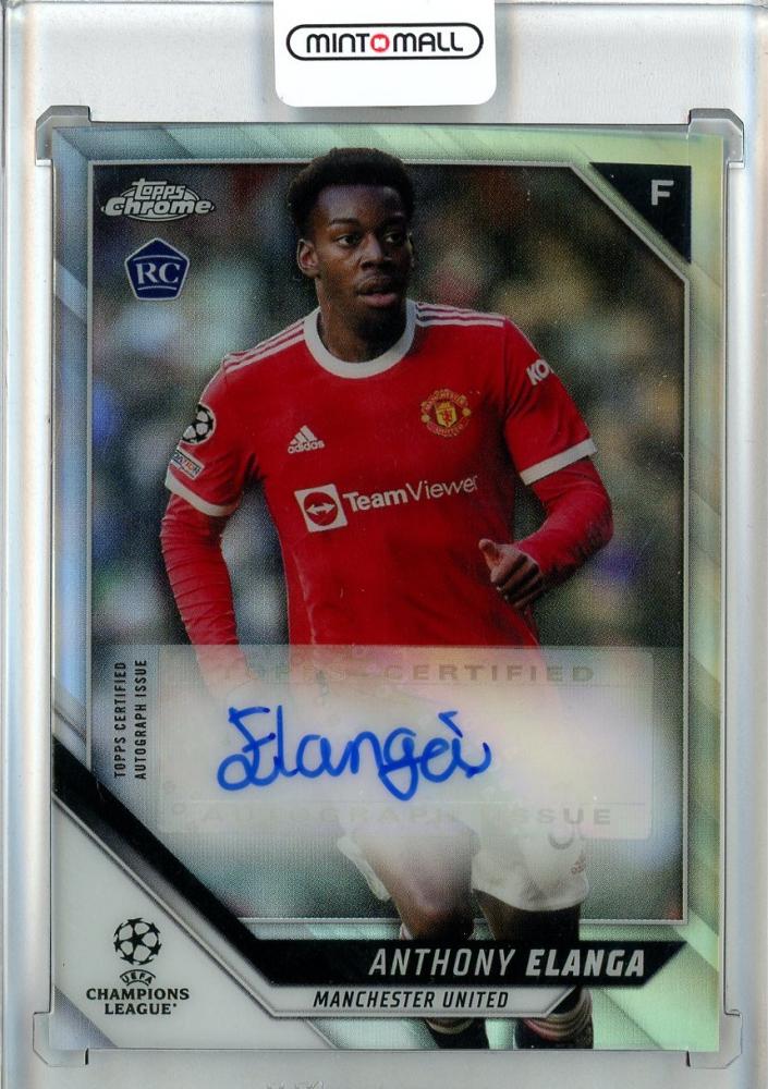 2021-22 Topps Chrome UEFA Champions League Anthony Elanga Chrome Autograph card Manchester United #CA-AE