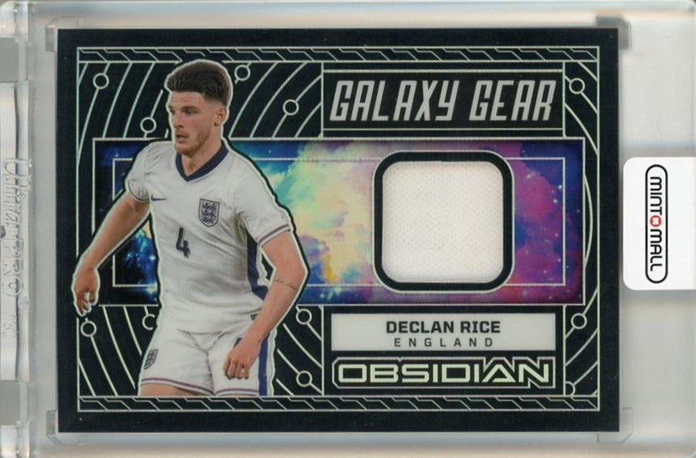 2023-24 Panini Obsidian Declan Rice Galaxy Gear trading card serial number 8048 out of 199