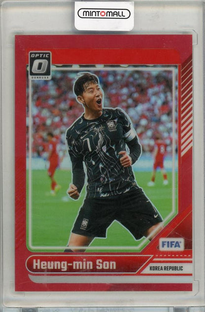 2024-25 Panini Donruss Heungmin Son trading card serial 140 of 299 Korea Republic with minor stain on back