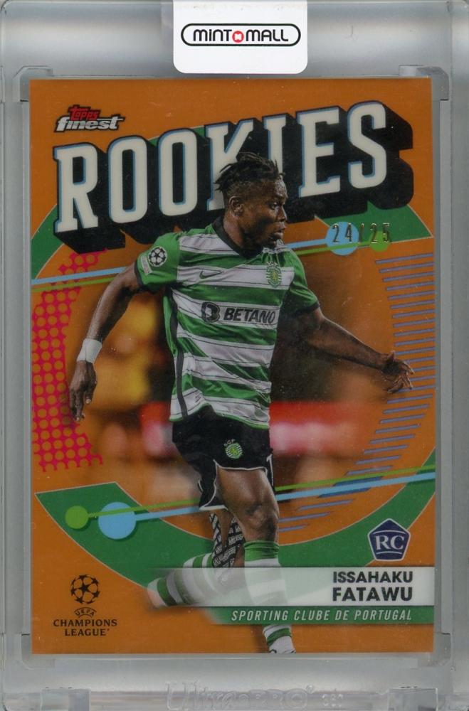 2022-23 Topps Finest UEFA Club Competitions Sporting Clube de Portugal Issahaku Fatawu Rookies Orange RC card