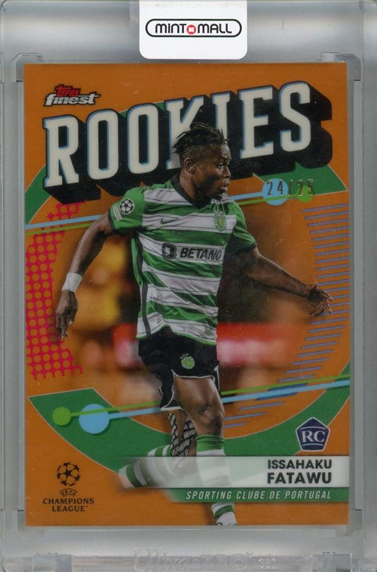 2022-23 Topps Finest UEFA Club Competitions Sporting Clube de Portugal Issahaku Fatawu Rookies Orange RC card