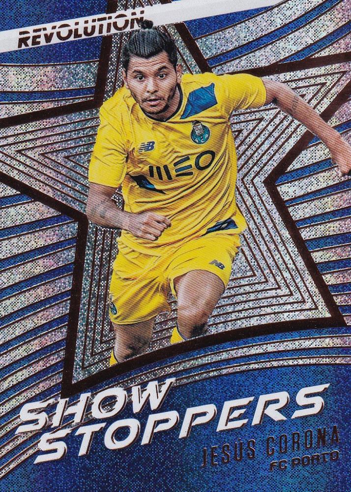2017 Panini Revolution trading card featuring Jesus Corona of FC Porto from the Showstoppers set