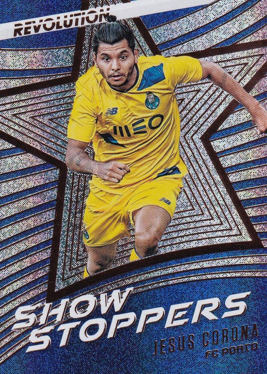 2017 Panini Revolution trading card featuring Jesus Corona of FC Porto from the Showstoppers set