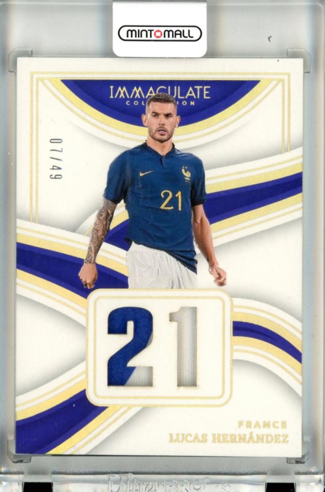 2023-24 Panini Immaculate Collection Lucas Hernandez Jersey Numbers card numbered 07/49 from France
