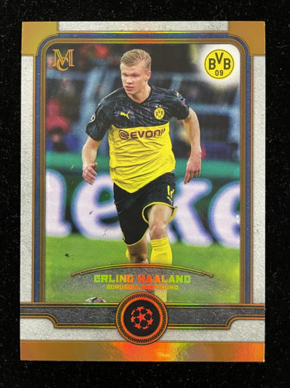 2019-20 Topps Museum Collection UEFA Champions League Erling Haaland Borussia Dortmund Base Copper Parallel card number 98 of 99