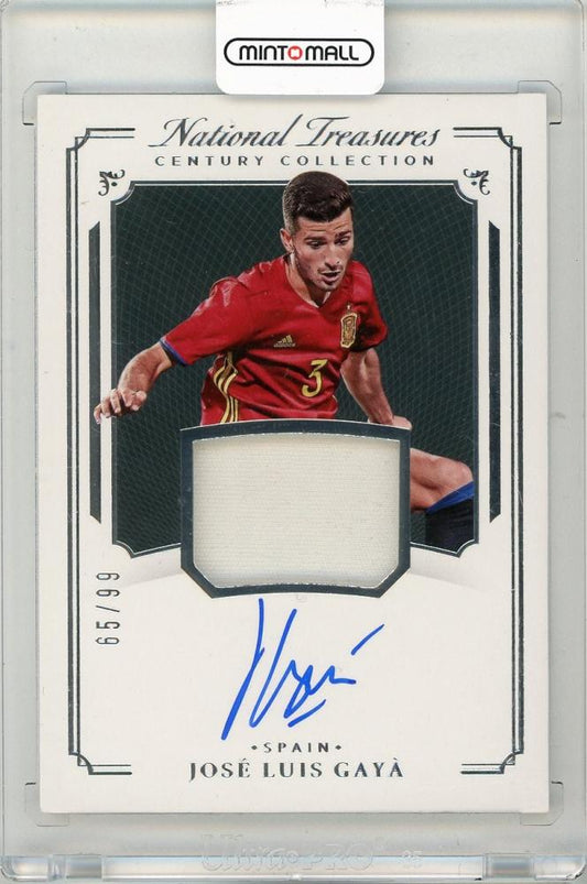 2018 PANINI National Treasures Jose Luis Gaya Century Collection Material Autographs card #3065/99