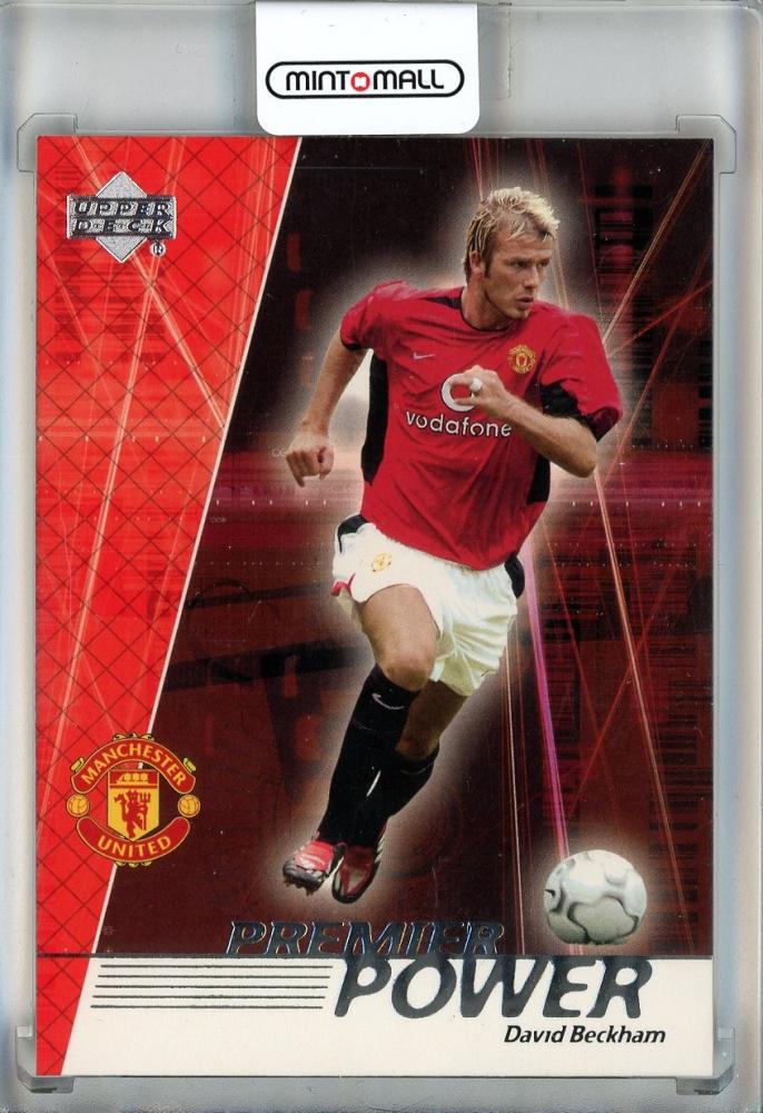 2002 Upper Deck Manchester United David Beckham Premier Power trading card number 47
