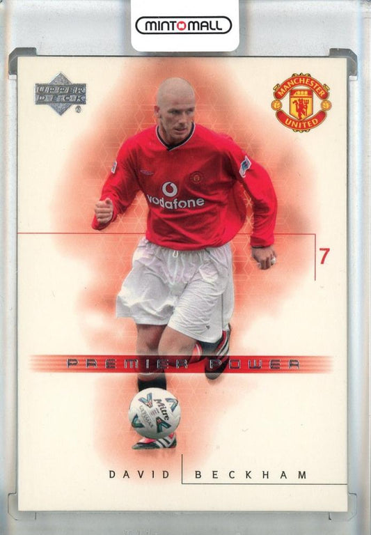2001 Upper Deck Manchester United David Beckham Premier Power trading card number 46, used condition