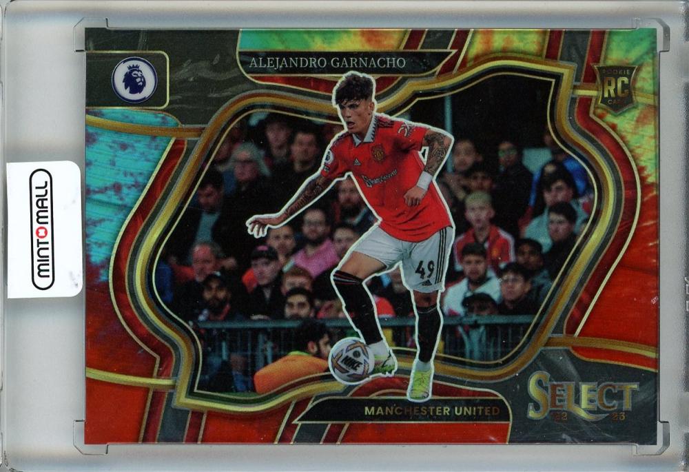 2022-23 Panini Select Premier League Alejandro Garnacho Base Tie-Dye card #24403/49 Manchester United