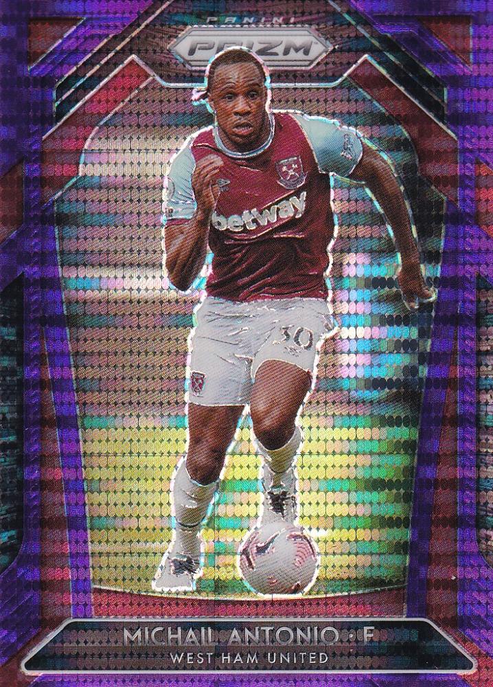 2020-21 Panini Prizm Premier League Breakaway West Ham United Michail Antonio Violet Parallel card 32 of 99