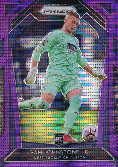 2020-21 Panini Prizm Premier League Breakaway Violet Parallel Sam Johnstone trading card 13 of 99