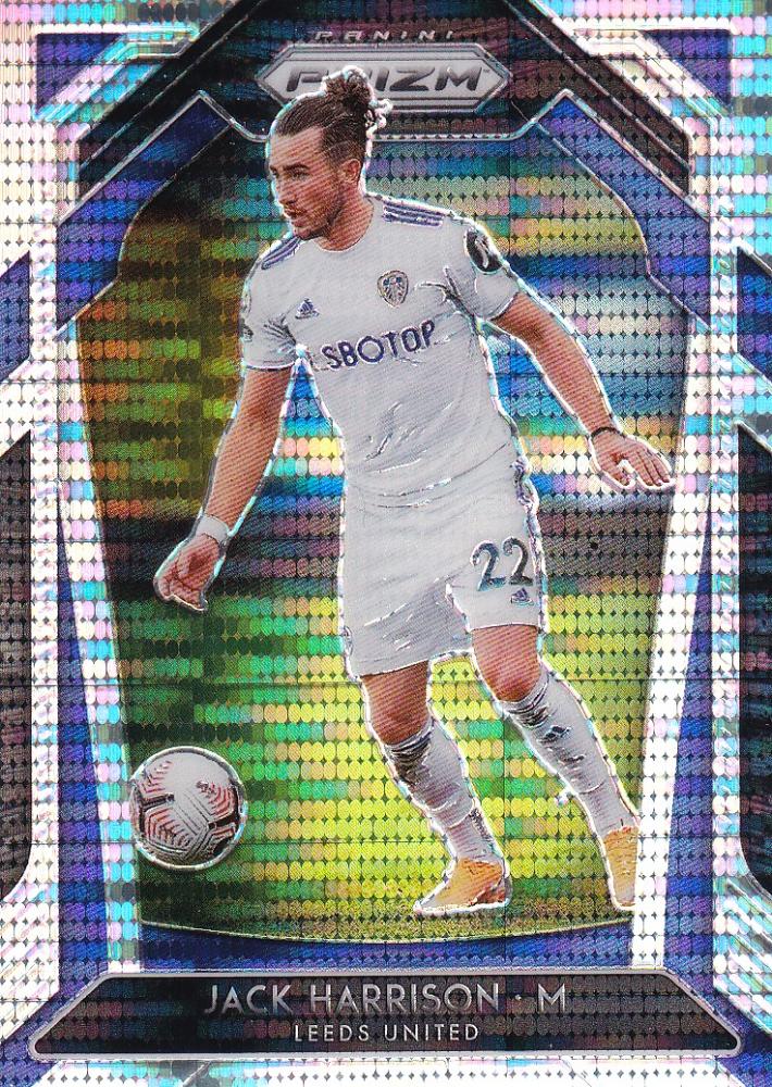 2020-21 Panini Prizm Premier League Breakaway base card featuring Jack Harrison of Leeds United