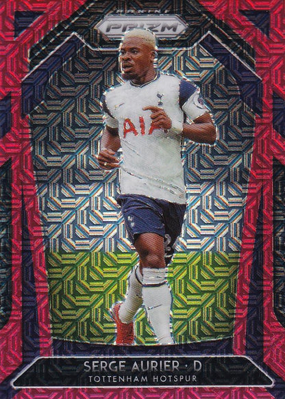 2020-21 Panini Prizm Premier League Tottenham Hotspur Serge Aurier Base Red Mojo Parallel card number 043 out of 135