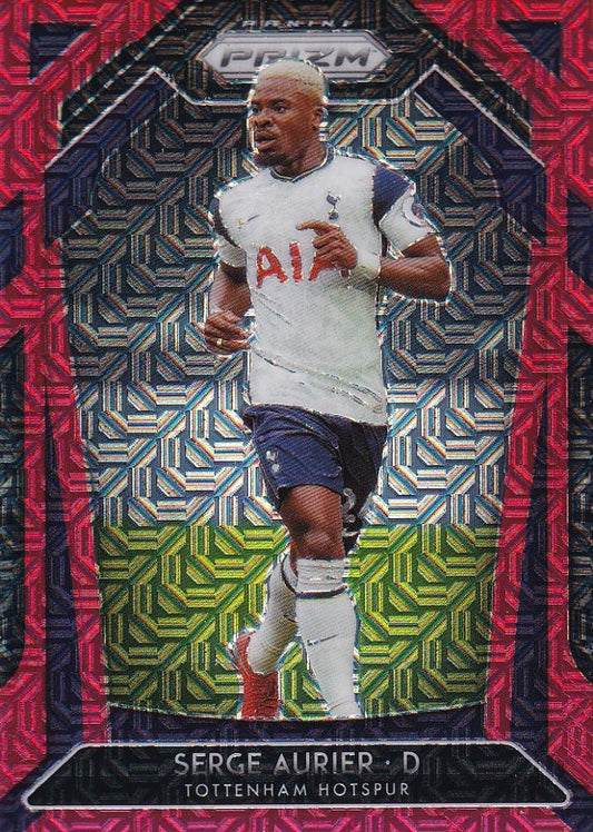 2020-21 Panini Prizm Premier League Tottenham Hotspur Serge Aurier Base Red Mojo Parallel card number 043 out of 135