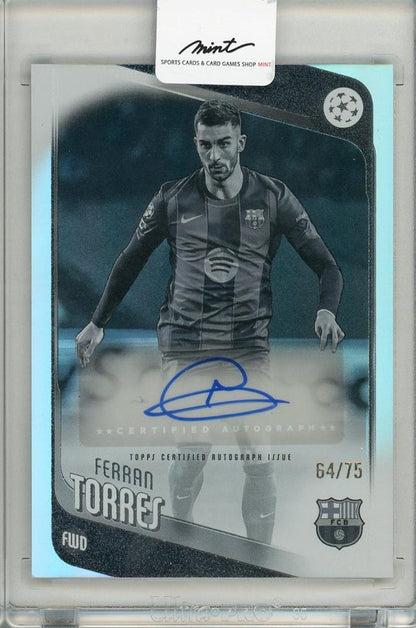 2026 TOPPS UEFA CHAMPIONS LEAGUE Ferran Torres Auto trading card #BA-FA64/75 FC Barcelona