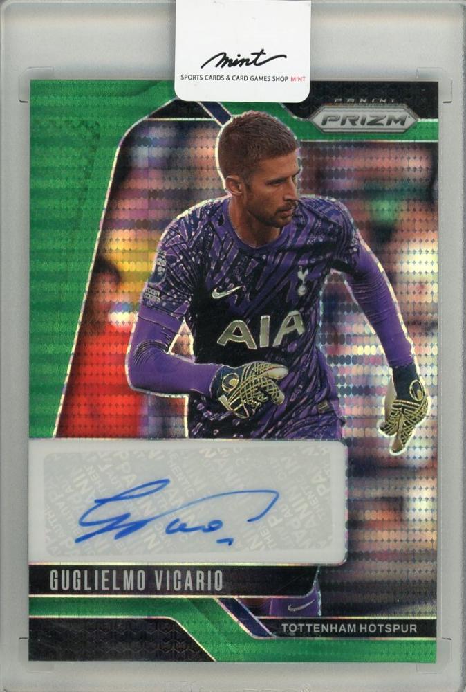 2024-25 PANINI PRIZM Premier League Guglielmo Vicario autographed trading card serial #S-GV Tottenham Hotspur