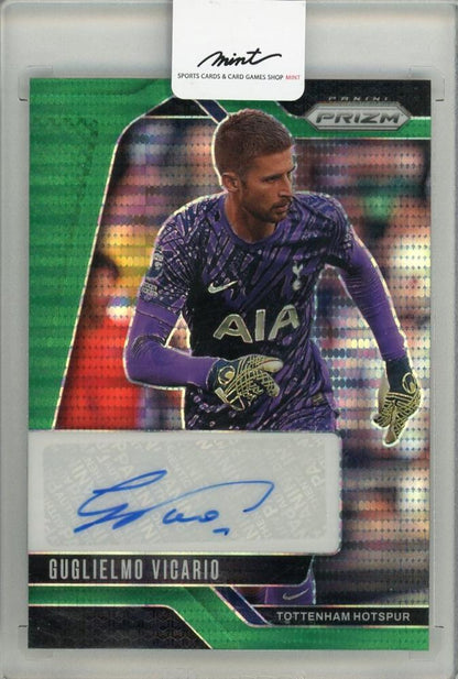 2024-25 PANINI PRIZM Premier League Guglielmo Vicario autographed trading card serial #S-GV Tottenham Hotspur
