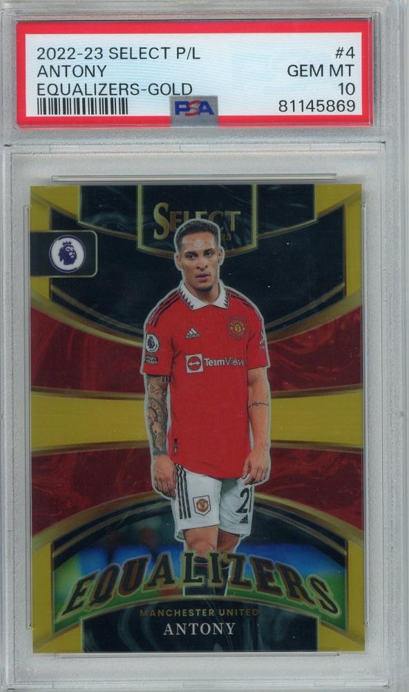 2022-23 Panini Select Premier League ANTONY Artistic Impressions Equalizers Gold card #402 graded PSA 10