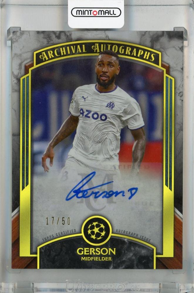 2022-23 Topps Museum Collection UEFA Champions League Gerson Archival Autographs Gold card #17 of 50