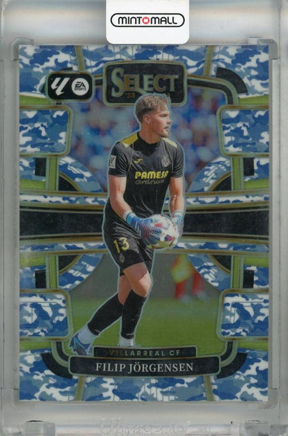 2023-24 Panini Select La Liga Filip Jorgensen Terrace Winter Camo trading card #40 of 99 from Villarreal CF