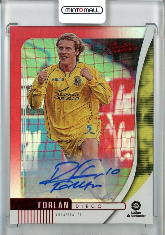 2019-20 Panini Chronicles Absolute Soccer autographed card of Diego Forlan from Villarreal CF series
